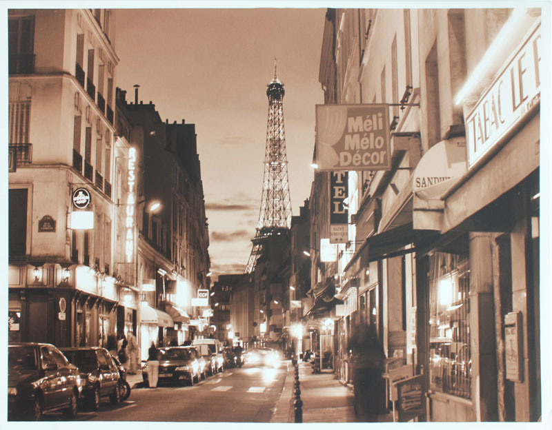 Night Street in Paris- Eiffle Tower